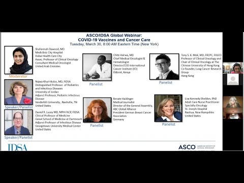 ASCO Global Webinar Series: March 30, Available Vaccines and Cancer Care